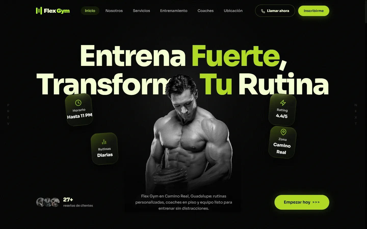 Mockup del proyecto FiTusion